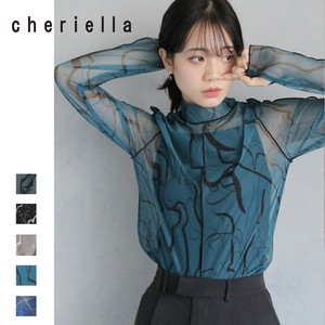 T 恤/上衣 cheriella 大理石纹 高领 透明上衣