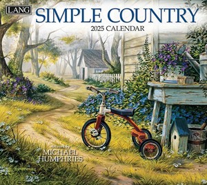 アメリカ　ラング社　2025年　壁掛けカレンダー　Simple Country