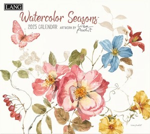 アメリカ　ラング社　2025年　壁掛けカレンダー　Watercolor Seasons