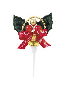 ひいらぎピック クリスマス クリスマスケーキ 飾り 造花 デコレーション
