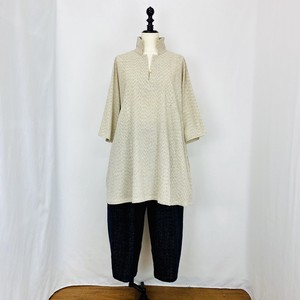 Button Shirt/Blouse Pullover Border Switching