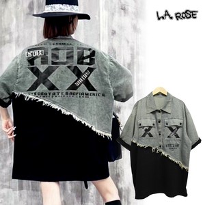 T-shirt Back Print Tunic Switching