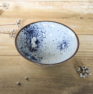 【月うさぎ】ラーメン丼中（63ラーメン鉢）(美濃焼・日本製・陶磁器）