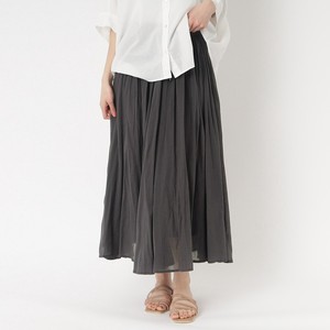 【特価品】スカート 2024春夏 綿ボイルギャザースカート