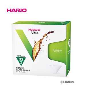 2024年リニューアル『HARIO』02用　V60用ペーパーフィルターW 100枚箱入り VCF-02-100WK-24+  (ハリオ）