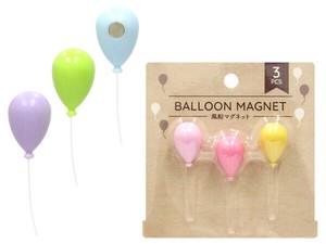 【風船のデザインが可愛い磁石です】風船マグネット 3P