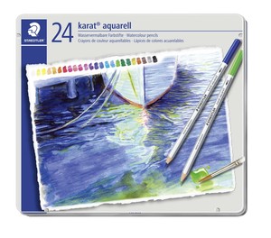 ステッドラー カラト アクェレル水彩色鉛筆 24色セット ST125M24