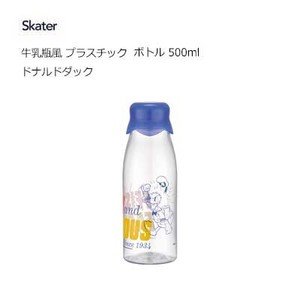 牛乳瓶風 プラスチック  ボトル 500ml ドナルドダック スケーター PTY5M