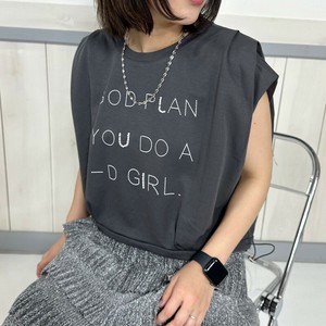 即納【2024新作】★WEB限定★ビーズロゴ裾ドロストTシャツ