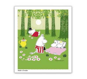 【ムーミン・北欧】[Opto design］ディッシュクロスMoomin　Summer　Green　2020