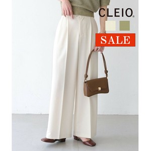 长裤 斜纹 CLEIO 压褶裤线长裤 折扣/打折