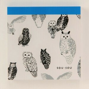 Memo Pad Owl Made in Japan Square