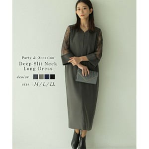 礼服 开叉 长款洋装/连衣裙