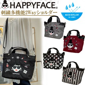 ハッピーフェイス　レディエマ刺繍多機能2Wayショルダーバッグ レディース バック ハンドバッグ 斜め掛け