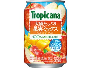 キリン トロピカーナ 太陽たっぷり果実ミックス 缶 280gx24【ジュース・炭酸】