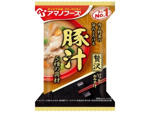 アマノフーズ いつものおみそ汁贅沢 豚汁 12.5gx10【スープ・味噌汁】