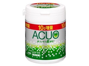ロッテ ACUO（グリーンミント）ファミリーボトル 140gx6【飴・グミ・ガム】