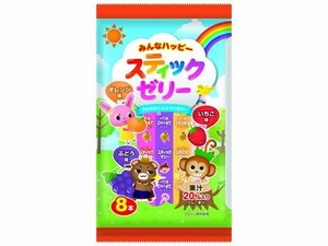 リボン みんなハッピースティックゼリー 8本x12【和菓子・焼き菓子】