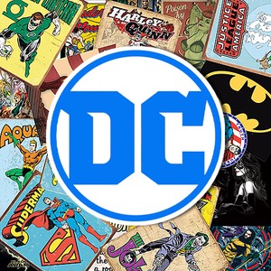【送料無料】【US直輸入】サイン（看板）DC コミックス デザイン 10枚 アソート セット