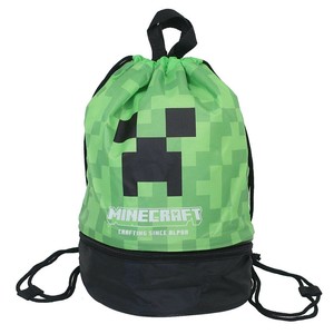 【プールバッグ】Minecraft ボンサックビーチバッグ 2層 グリーン