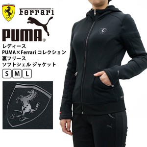 PUMA コラボ コレクション FERRARI LS 570183 長袖 ソフトシェルフルジップパーカー 裏フリース