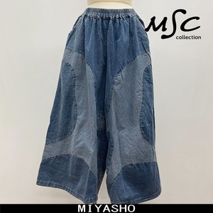 Denim Cropped Pant Color Palette Wide Pants Switching
