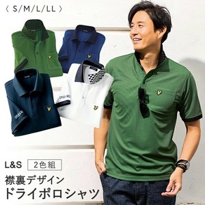 L＆S）襟裏デザインドライポロシャツ2色組