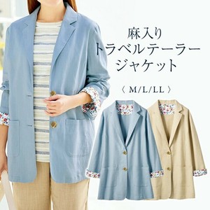 麻入りトラベルテーラージャケット