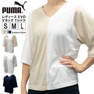 PUMA 573804 Vネック レーヨンTシャツ EVO