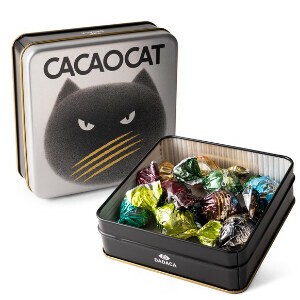 CACAOCAT缶 ミックス 8個入り SILVER　チョコレート　ねこギフト