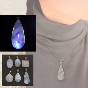 Gemstone Pendant Necklace Natural Stone sliver Top Pendant