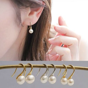 淡水パール フックピアス 一粒パール 6mm-8mm 1ペア フックピアス 卒業式 入学式 結婚式 フォーマル