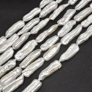 【175. 淡水パール ビーズ  スティック 約4-5mm】1連 売り 国内発送 ◆淡水真珠 バロック 高品質