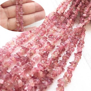 【約80cm さざれ 連】【ピンクトルマリン】粒サイズ約3-5mm 連売り サザレ 天然石 ビーズ 国内発送