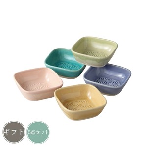 Seto ware Side Dish Bowl Gift Small Hemp Leaves Assortment Made in Japan