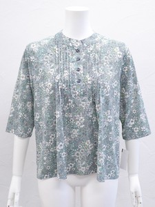Tunic Colorful Floral Pattern Pintuck Shirt