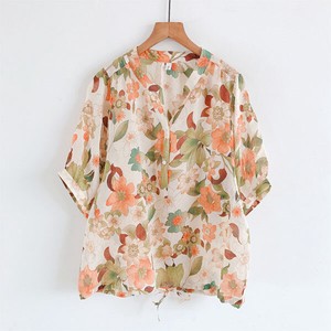 Button Shirt/Blouse Flower Print NEW