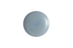 美浓烧 大餐盘/中餐盘 小田陶器 蓝色 日式餐具 灰色 13cm 日本制造