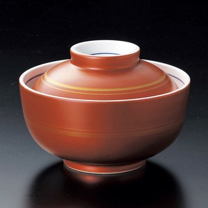 朱巻金駒筋円菓子碗　美濃焼 日本製　強化磁器