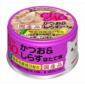 [いなばペットフード] CIAO　かつお＆しらす　ほたて味85g