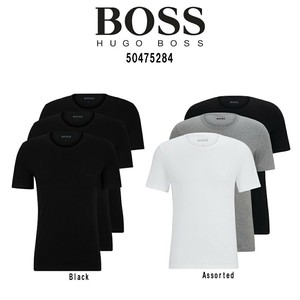 HUGO BOSS(ヒューゴボス)Tシャツ クルーネック 半袖 コットン 3枚セット 肌着 メンズ 50475284