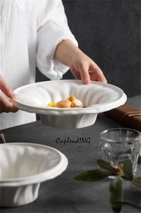 ≪予約商品≫INSスタイル 食器 陶磁器皿 異形麦わら帽子皿