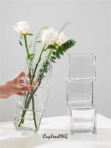 ＜人気商品＞INSスタイル ずれ花瓶 ガラス花瓶