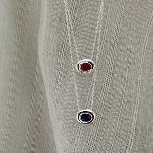 银链（银坠） 项链 天然石 2024新品 银色