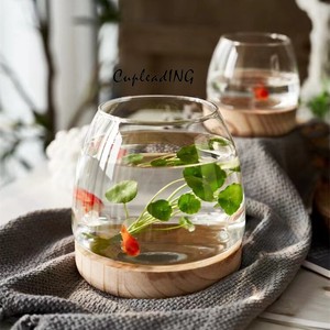 ＜人気商品＞INSスタイル 原木花瓶 ガラス花瓶 水槽 食卓装飾品