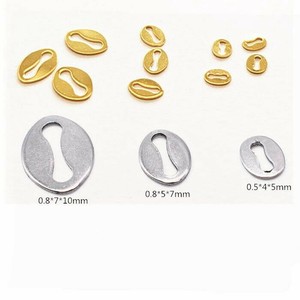 【20】ステンレス製 ダルマカン 10個売り プレート オーバル アクセサリー 留め金具 パーツ ネックレス