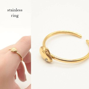 ステンレス リング【12】うさぎ ゴールド 【1個】内径約17mm 指輪 アレルギー対応 アクセサリー
