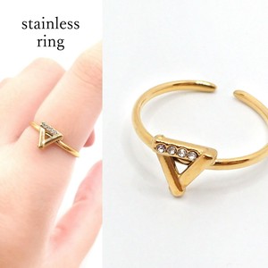 Stainless-Steel-Based Ring Stainless Steel One size fits all Rings Triangle 1-pcs