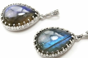 Gemstone Pendant Top Stainless Steel Pendant Drop Made in Japan