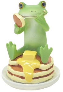 コポー スイーツ ホットケーキを頬張るカエル